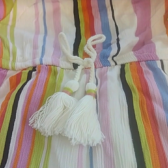 3/$15 ❤️ Art Class Girl's Ruffle Off-Shoulder Dress, Multicolored, Size L - Picture 4 of 6